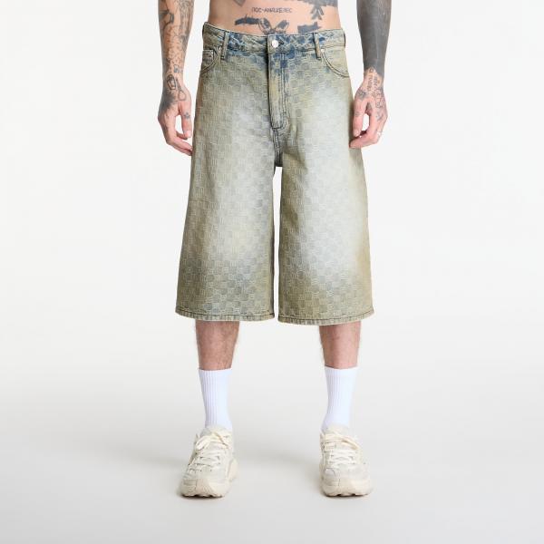 Šortky MISBHV Monogram Ocean Washed Denim Shorts UNISEX Pale Blue 34