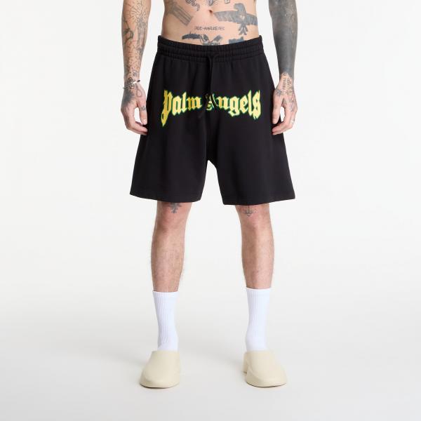 Šortky Palm Angels Outline Logo Sweatshorts Black/ Yellow S