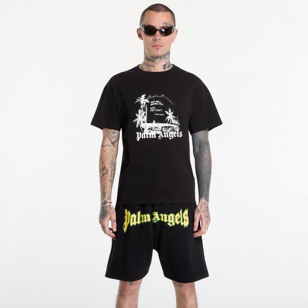 Tričko Palm Angels Palm Statement Regular Tee UNISEX Black/ Off White L