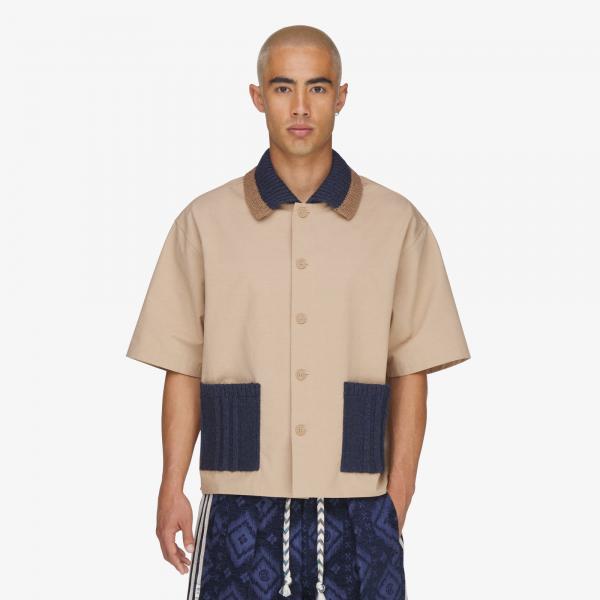 Košile adidas x Clot Ss Guayabera By Edison Chen Shirt UNISEX Warm Sandstone S