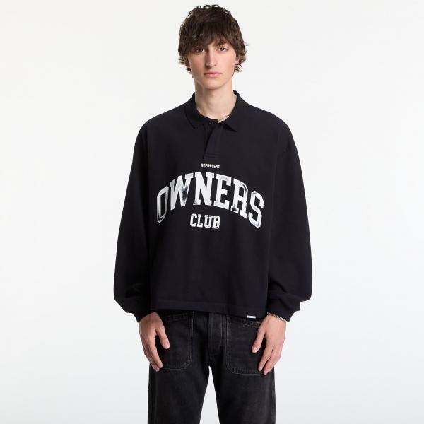 Tričko REPRESENT Owners Rugby Top UNISEX Jet Black M