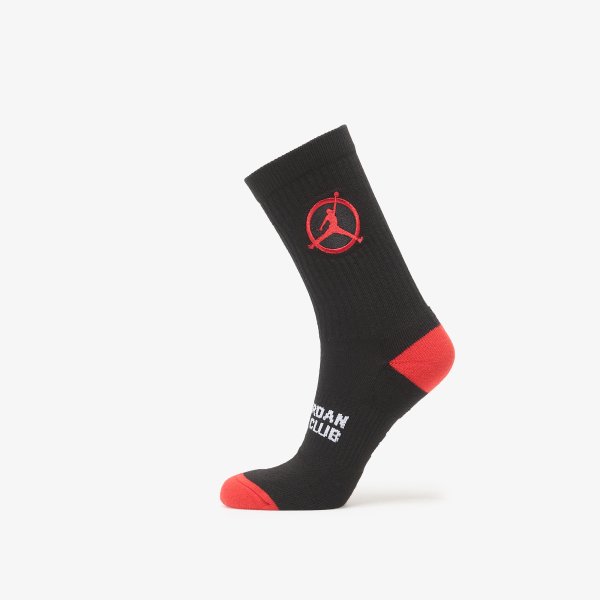 Ponožky Jordan Flight Club Cushioned Crew Socks Black/ University Red/ University Red M