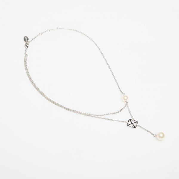 Náhrdelník Off-White Arrow Necklace Silver/ Black Universal