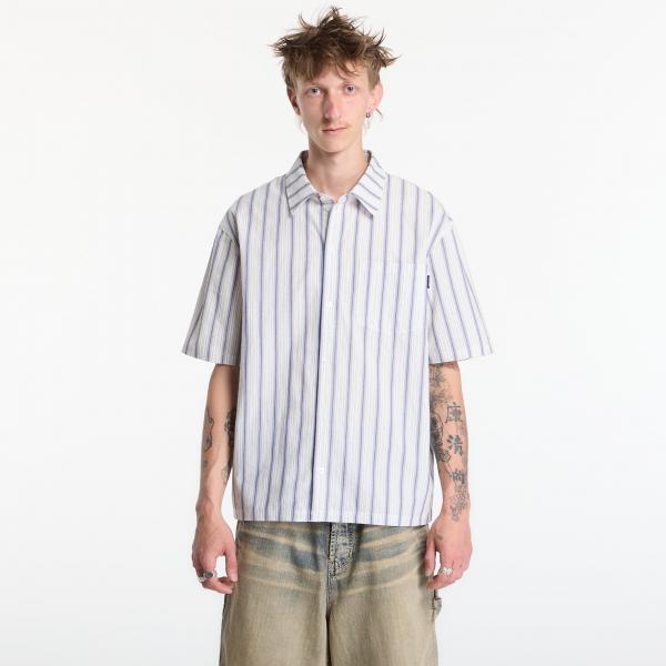 Košile Daily Paper Dp Blocked Ss Shirt Blue Wing Teal L