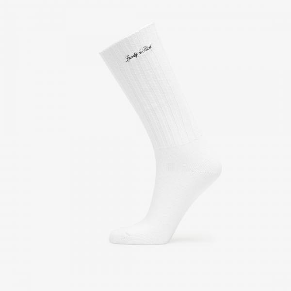 Ponožky Sporty & Rich Signature Logo Rib Socks White Universal