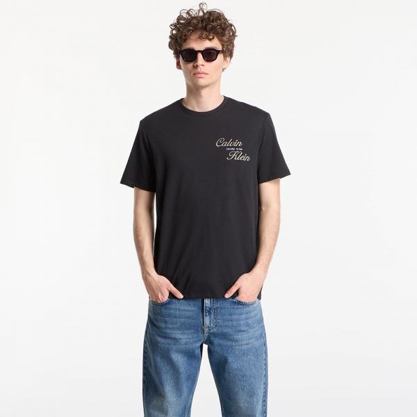 Tričko Calvin Klein Jeans Ss 30S Eu Calvin Klein Resrt Graphic Tee Black L