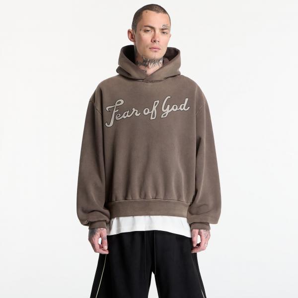 Mikina Fear Of God 26 Classic Fit Half Raglan Hoodie Faded Brown M