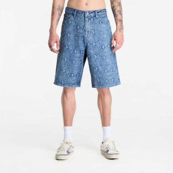 Šortky Daily Paper Snake Laser Denim Shorts Blue L