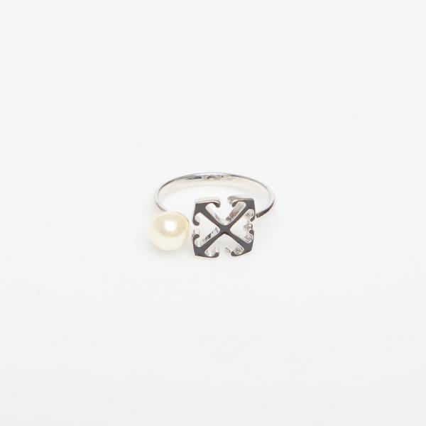 Prsten Off-White Ow Ring Silver/ Black 56