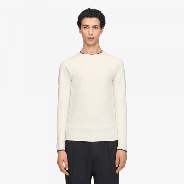 Tričko Y-3 x Wales Bonner Knit Base Long-Sleeve Top Cream White M