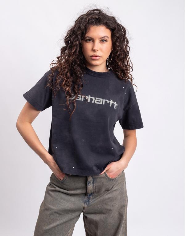 Tričko Carhartt WIP W' S/S Painter T-Shirt Black destroy wash