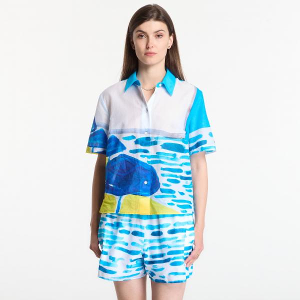 Košile Michael Kors X Christina Zimpel Beach Shirt White S
