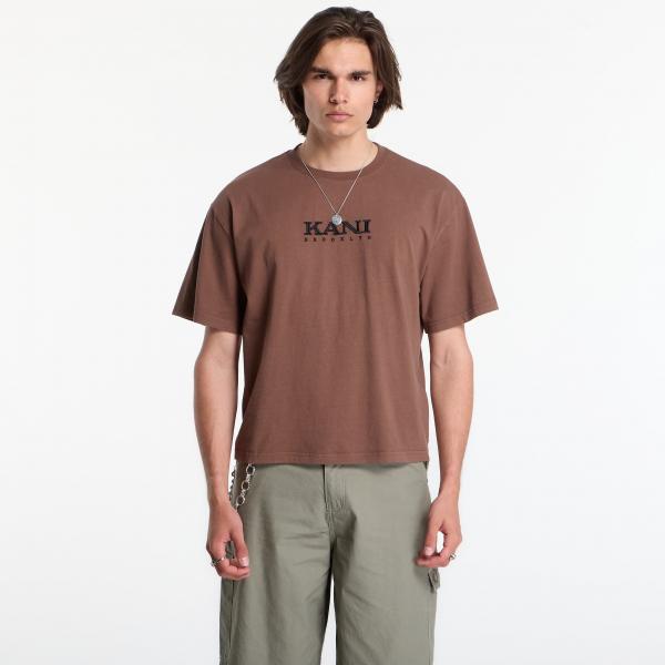 Tričko Karl Kani Retro Stencil Boxy T-Shirt Brown L