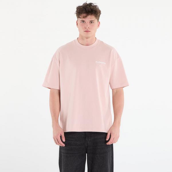 Tričko AllSaints Underground Ss Crew Sunbaked Pink M