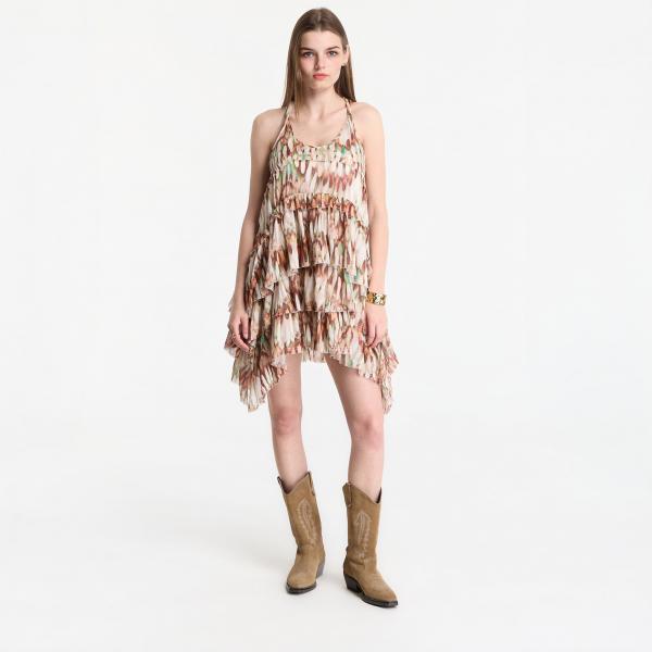 Šaty AllSaints Cavarly Mini Dress Oceano Soft Pink 8