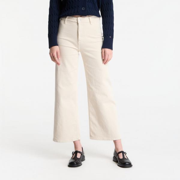 Džíny Tommy Hilfiger Wide Leg Washed Clr Hw Ankle Jeans Muslin W25/L30