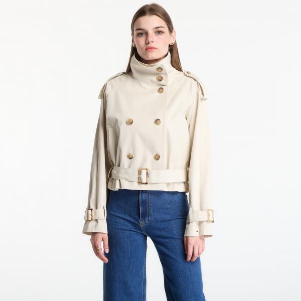 Bunda Tommy Hilfiger Cotton Crop Trench Jacket Light Silt M