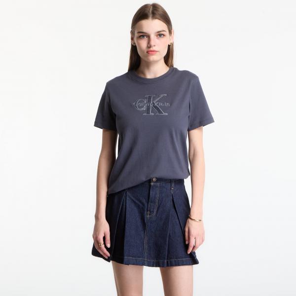 Tričko Calvin Klein Jeans Ss Baby Terry Hero Monologo Tee Ebony L