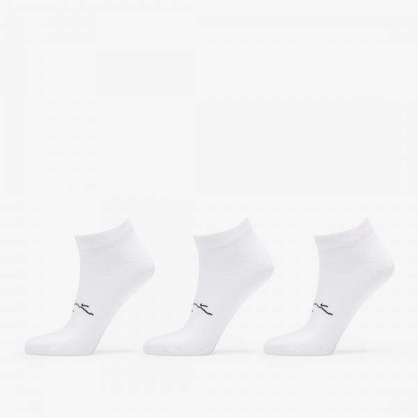Ponožky Karl Kani Signature Invisible Socks 3-Pack White 39-42
