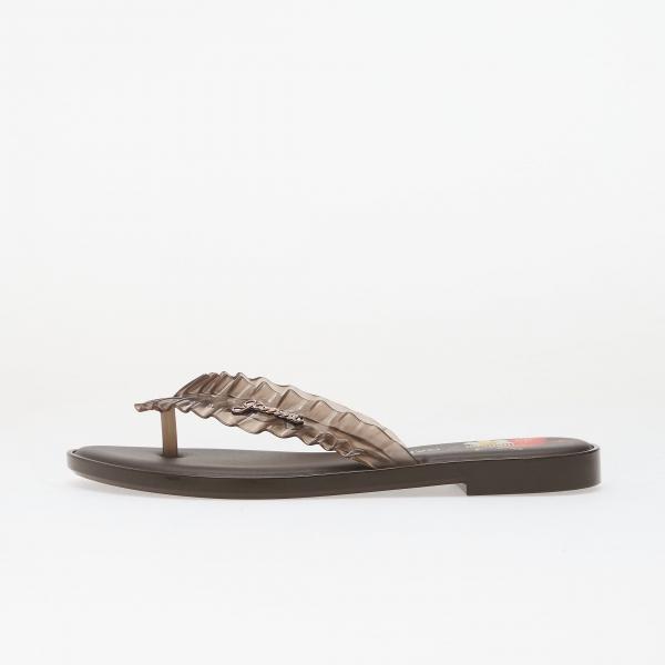 Tenisky Melissa Flip Flop Slim + Ganni Ad Brown EUR 38