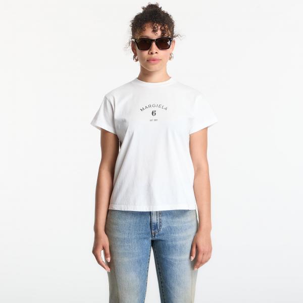 Tričko MM6 Signature Jersey T-Shirt Off White S