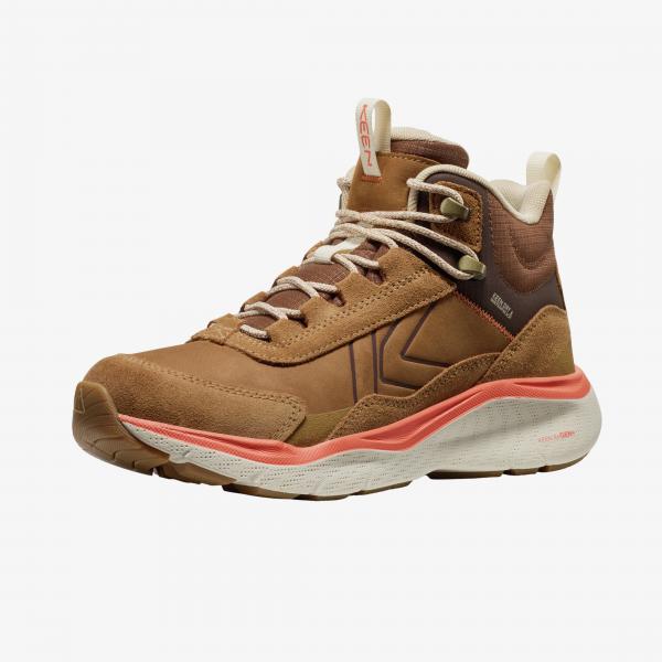 Tenisky KEEN Leiki Leather Mid Wp Women Chipmunk/ Birch EUR 37