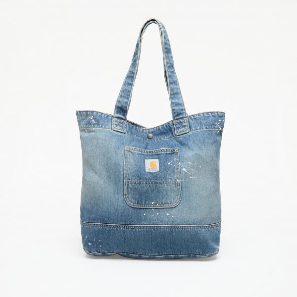 Taška Carhartt WIP Denim Tote Blue Destroy Wash, Splatter Universal