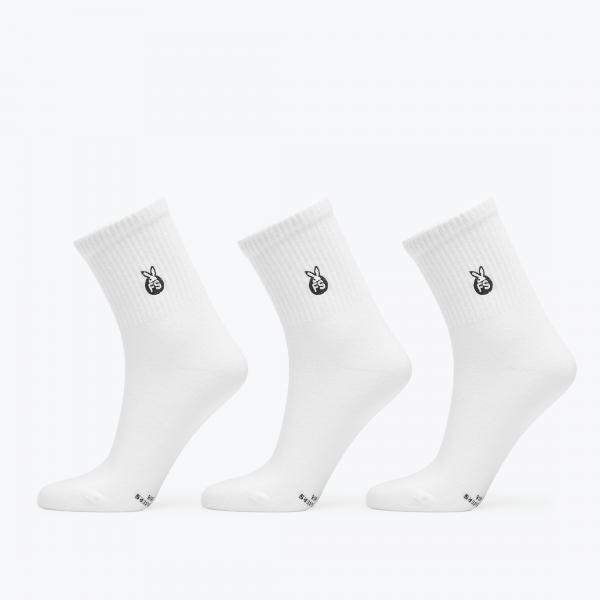 Ponožky Playboy x FTSHP Socks 3 Pack White/ White/ White 36-38