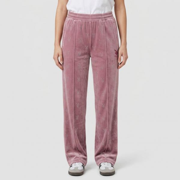 Tepláky Playboy x FTSHP Girls Velvet Sweatpants Pink M