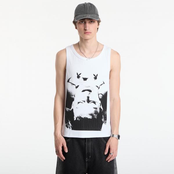 Tílko Playboy x FTSHP Rib Tank Top Portrait UNISEX White L
