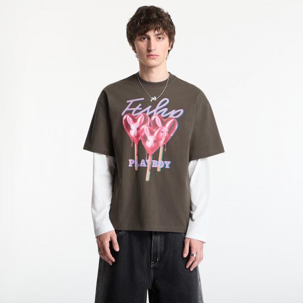Tričko Playboy x FTSHP T-Shirt Lollies Dark UNISEX Grey M