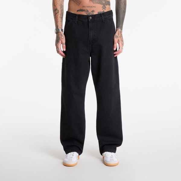 Džíny Carhartt WIP Single Knee Pant Black Stone Washed 34