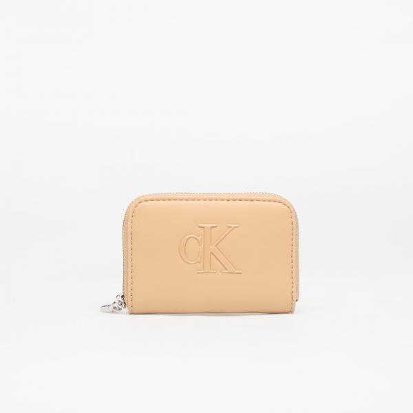 Peněženka Calvin Klein Bold Ck Medium Zip Around Tannin Universal