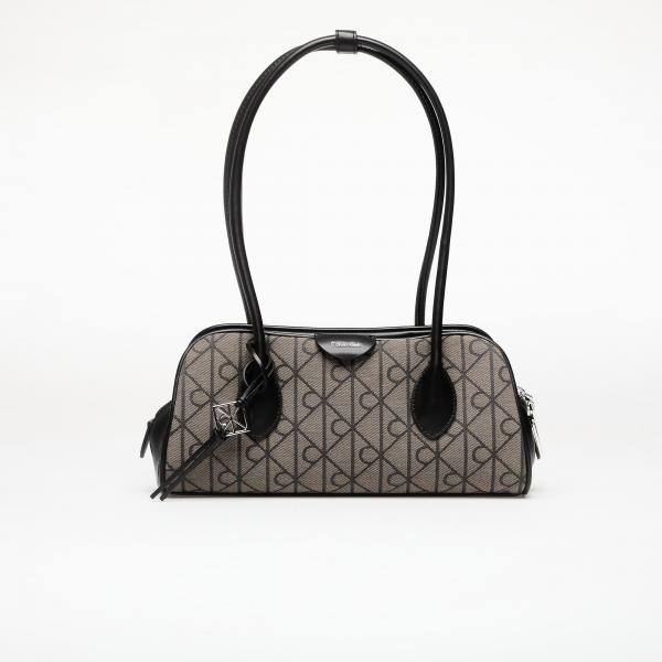Kabelka Calvin Klein Emblem Trio Jacquard Shoulder Ba Lotus Beige/ Black/ Aop Jacquard Universal
