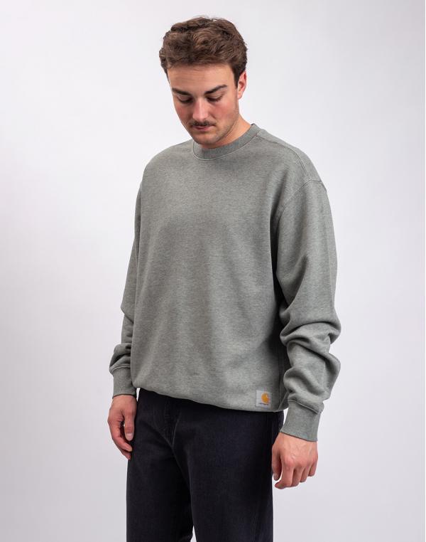 Carhartt WIP Caspian Sweat Shady Green Heather garment dyed M