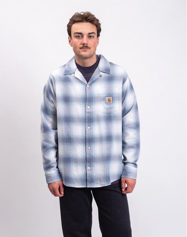 Carhartt WIP L/S Tyers Shirt Tyers Check, Shady Blue M