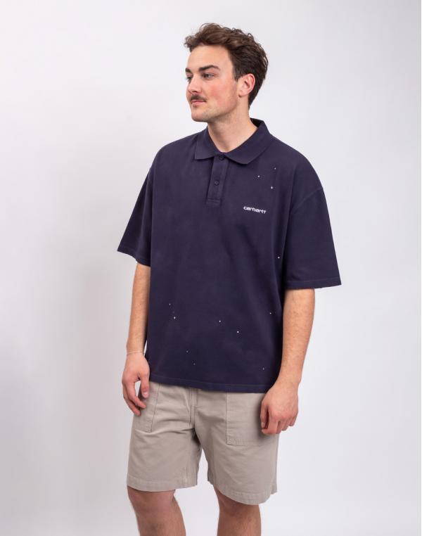 Carhartt WIP S/S Painter Polo Dark Navy destroy wash S
