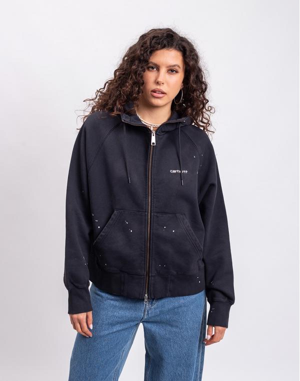 Carhartt WIP W' Hooded Painter Jacket Black destroy wash XS