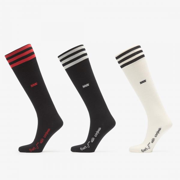 Ponožky adidas x AVAVAV Kneesocks 3-Pack Cream White/ Black/ Black S