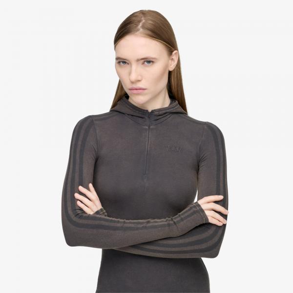 Tričko adidas Av Hooded Dress Carbon M