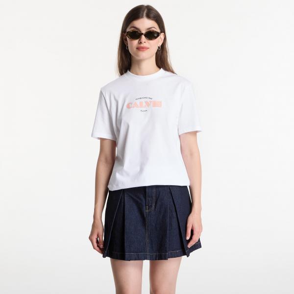 Tričko Calvin Klein Jeans Ss Classic Resort Calvin Logo Tee Bright White S