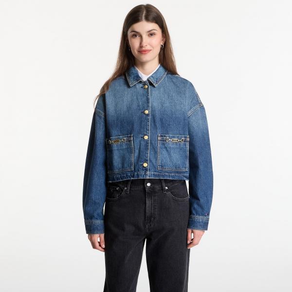 Bunda Tommy Hilfiger Cropped Jacket Cam Mid Cam Mid L