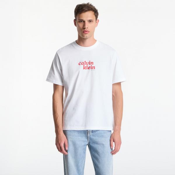 Tričko Calvin Klein Jeans Ss 20S Calvin Klein Trvl Font Graphic Tee Bright White XL