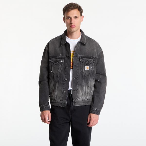 Bunda Carhartt WIP Helston Jacket UNISEX Black Destroy Wash, Splatter S