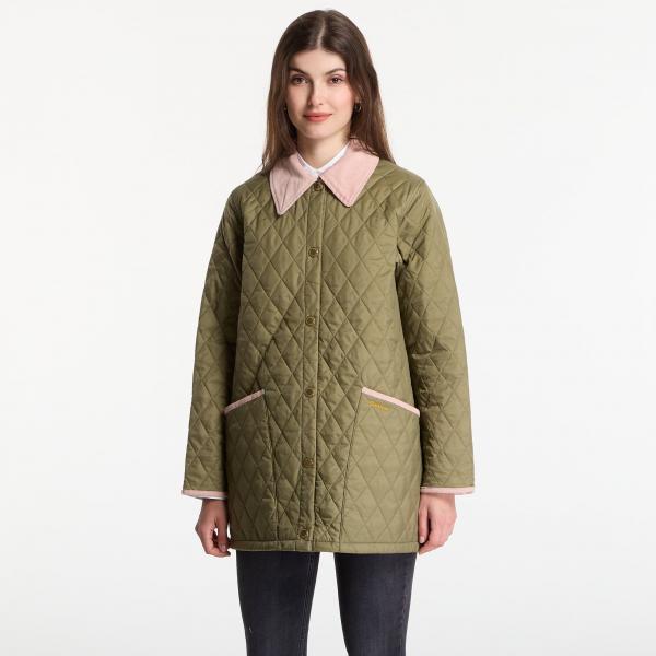 Bunda Barbour Icons Modern Liddesdale Quilted Jacket Bleached Olive/ Ancient/ Gardenia M