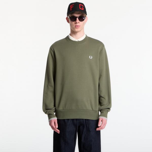 Mikina Fred Perry Crew Neck Sweatshirt Green S