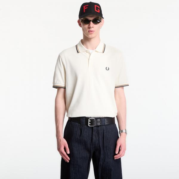 Tričko Fred Perry Twin Tipped Fred Perry Shirt Ecru S