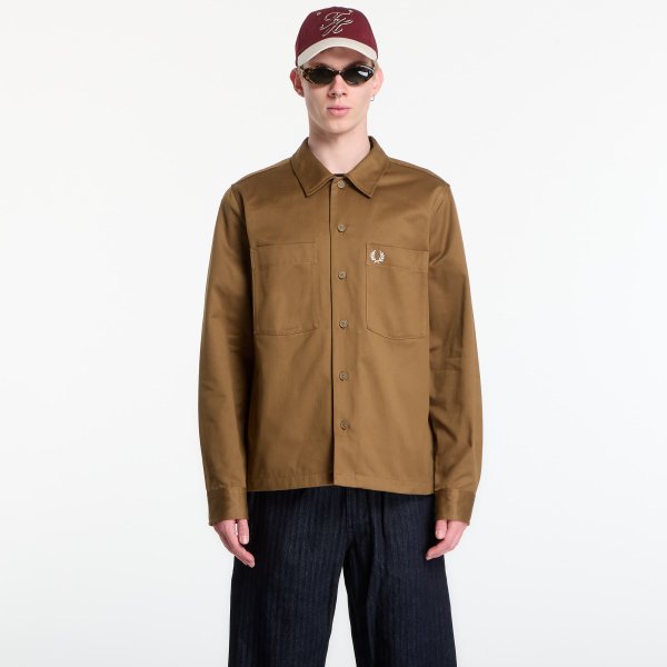 Bunda Fred Perry Twill Overshirt Brown L