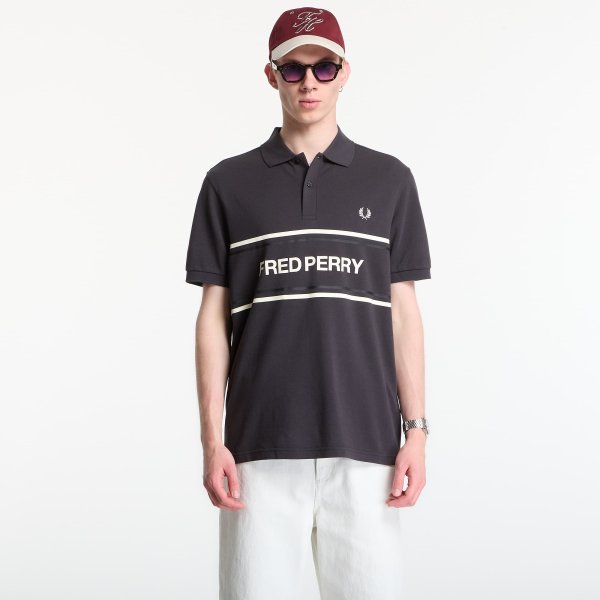 Tričko Fred Perry Fred Perry Graphic Polo Shirt Anchor Grey M