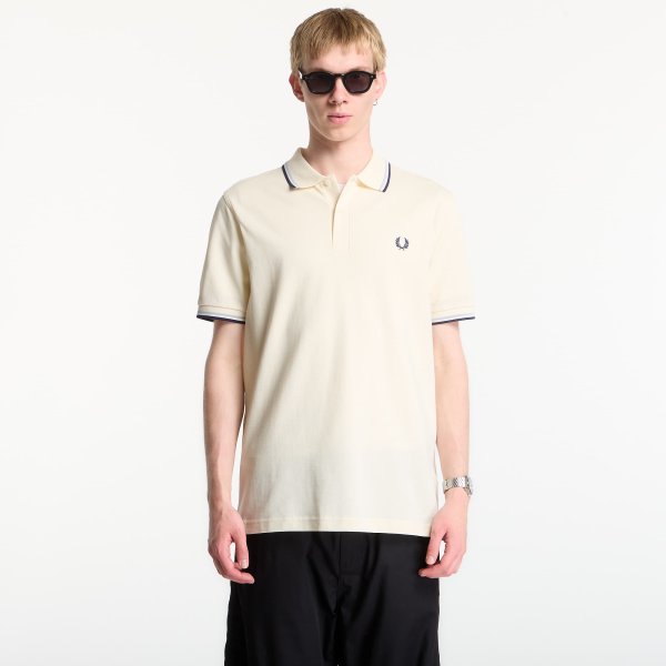 Tričko Fred Perry Twin Tipped Fred Perry Shirt Ecru L